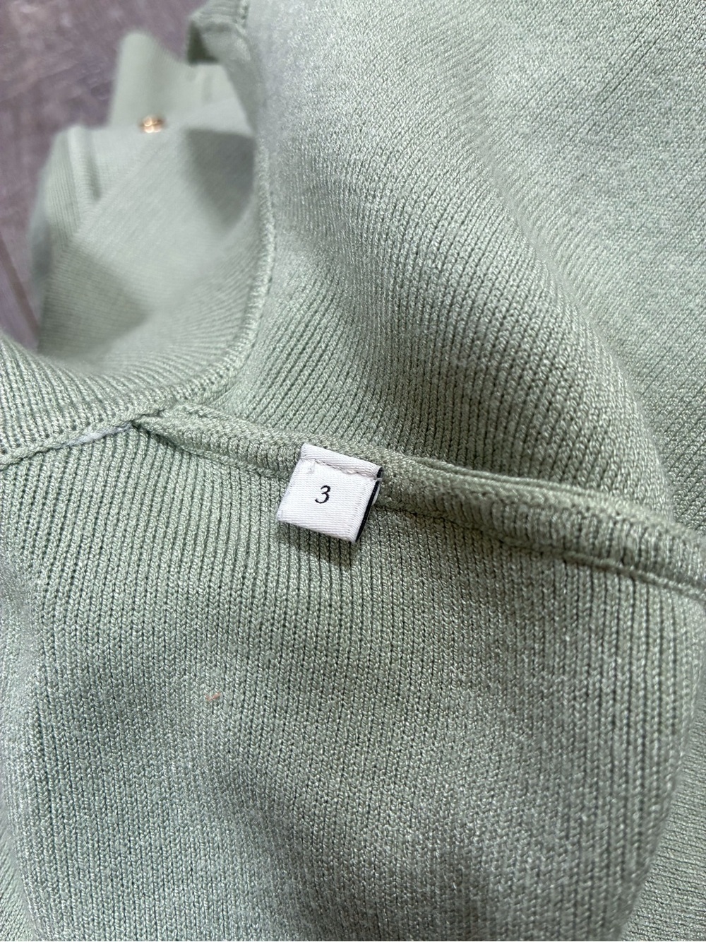 SANDRO PARIS Amelie Tie-Waist Cardi-Coat Size 3 L US 8 Light Khaki Green - Picture 10 of 10